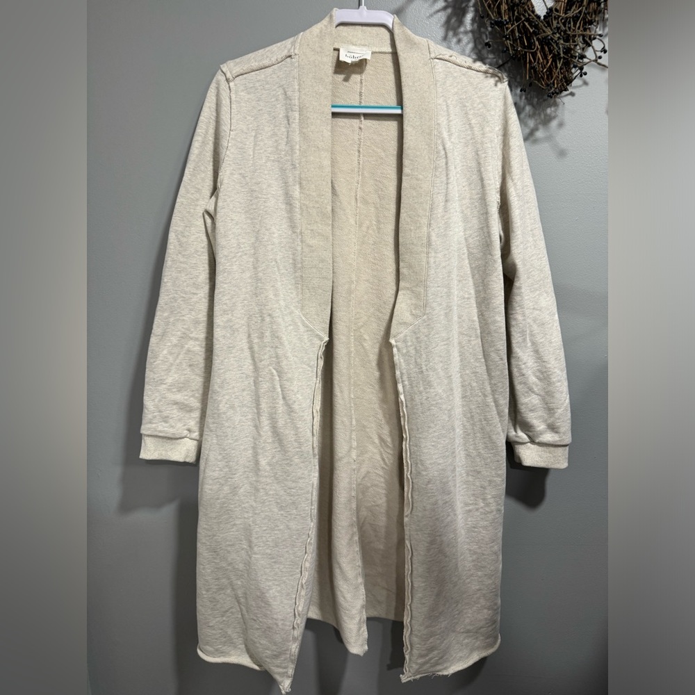 Bohme Cream Open-Front Cardigan